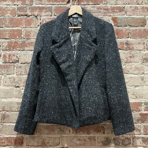 Lilith Gray Wool Blend Open Front Jacket Size Medium 40 - Picture 1 of 6
